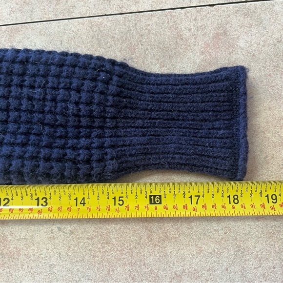 Wilfred Free Navy & Black Wool Chunky Knit Full Zipper Cardigan - Picture 7 of 9